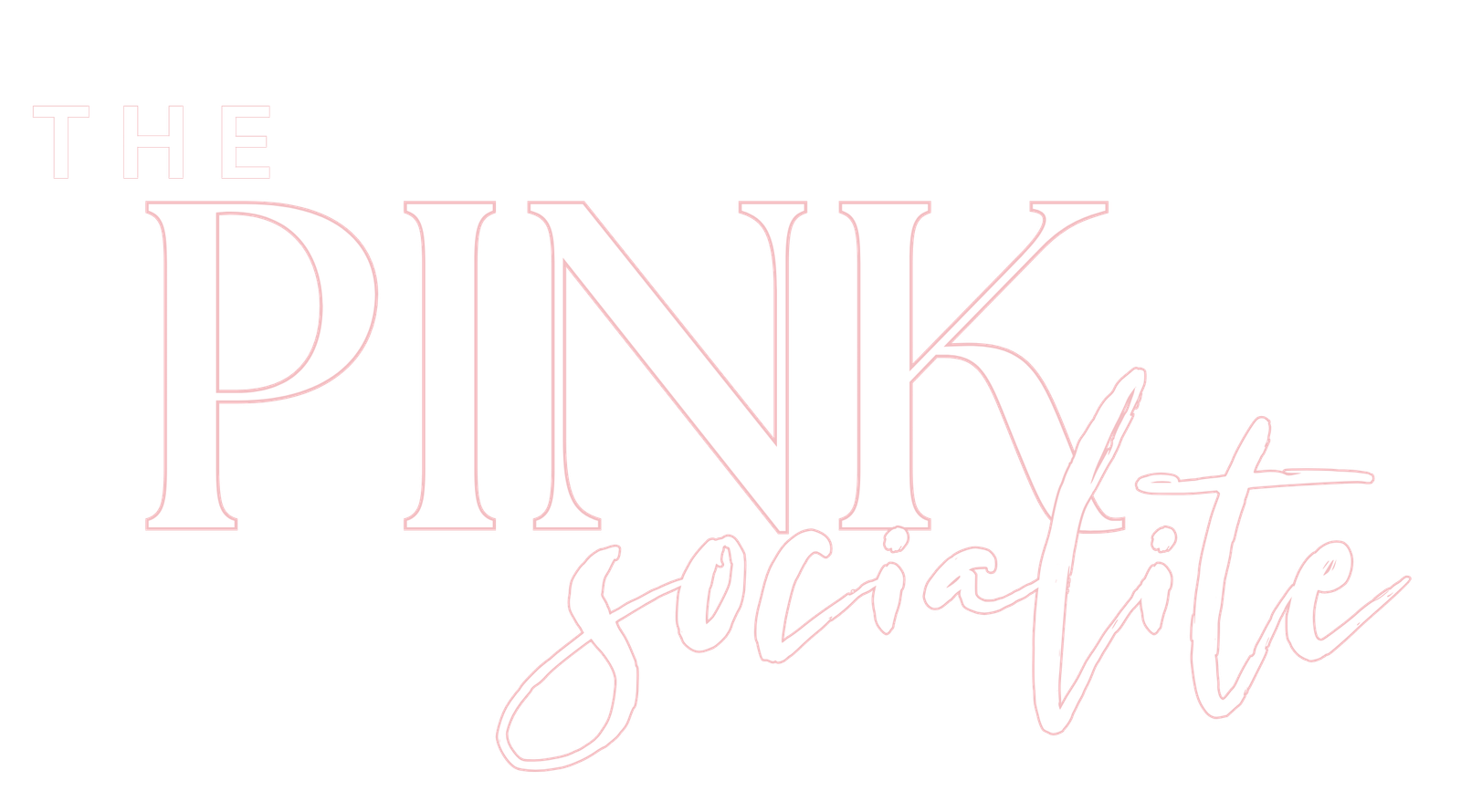 The Pink Socialite - Logo White